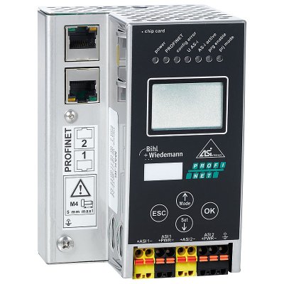 Bihl+Wiedemann BWU3834 ASi-3 PROFINET Gateway in Stainless Steel, 2 masters