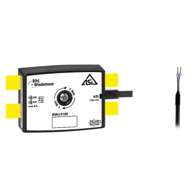 Bihl+Wiedemann BWU3186 Passive Distributor ASi to 1 x round cable/connecting wires, depth 19 mm, IP