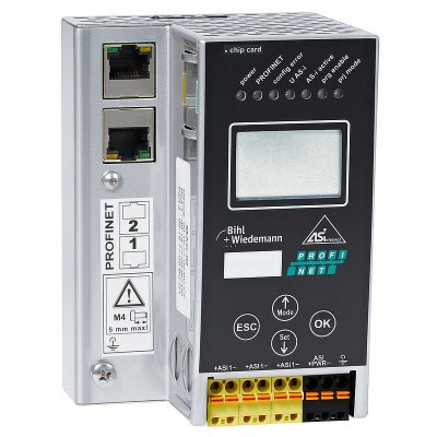 Bihl+Wiedemann BWU3760 24 Volt ASi-3 PROFINET Gateway in Stainless Steel, 1 master