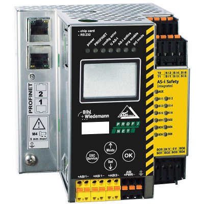 Bihl+Wiedemann BWU3274 ASi-3 PROFINET Gateway with integrated Safety Monitor, 2 ASi masters