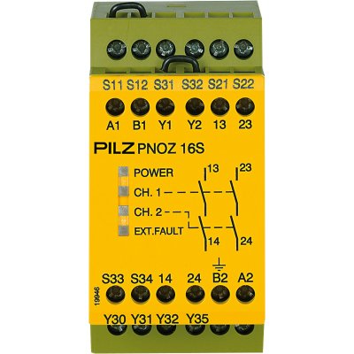PILZ 774070 PNOZ 16S 24VAC 24VDC 2n/o 2so