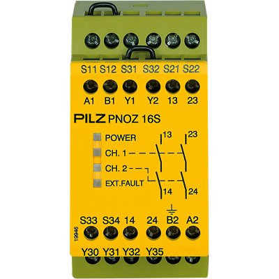 PILZ 774073 PNOZ 16S 110VAC 24VDC 2n/o 2so