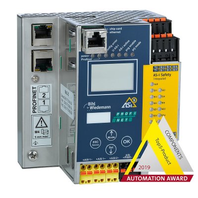 Bihl+Wiedemann BWU3674 ASi-5/ASi-3 PROFIsafe via PROFINET Gateway with integrated Safety Monitor,