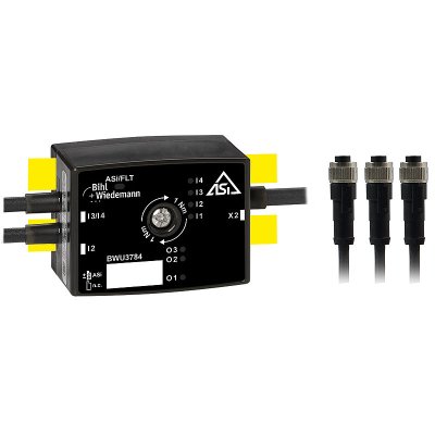 Bihl+Wiedemann BWU3784 Active Distributor ASi Motor Module for Lenze Smart Motor, IP67, 4I/3O