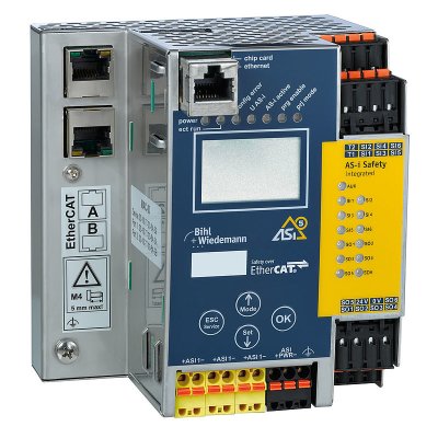 Bihl+Wiedemann BWU3583 ASi-5/ASi-3 Safety over EtherCAT Gateway with integrated Safety Monitor, 1 AS