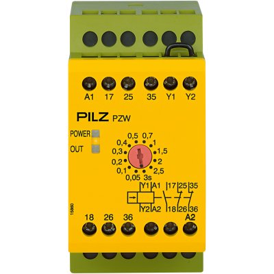 PILZ 774042 PZW 3/24VDC 1n/o 2n/c