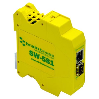 Brainboxes SW-581 Industrial Gigabit SFP Media Converter