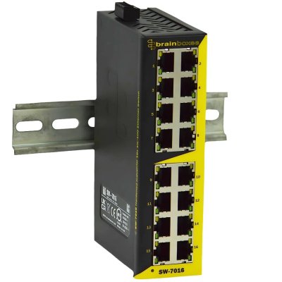 Brainboxes SW-7016 Hardened Industrial 16x 10/100 Ethernet Switch