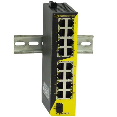 Brainboxes SW-7617 Hardened Industrial 16x 10/100 & 1x SFP Ethernet Switch