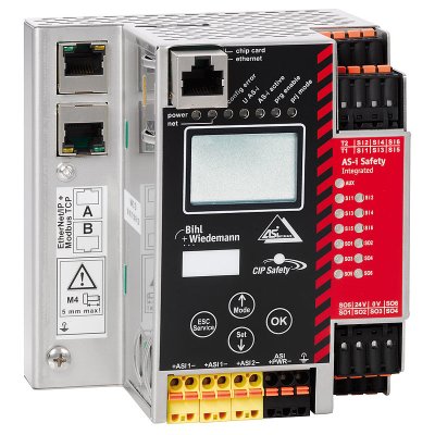 Bihl+Wiedemann BWU3683 ASi-3 CIP Safety™ over EtherNet/IP™ + ModbusTCP Gateway with integrated Safet