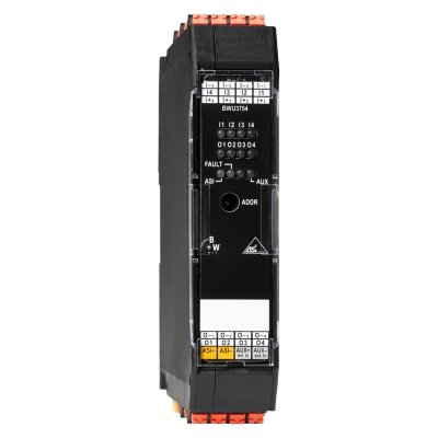 Bihl+Wiedemann BWU3754 ASi Digital I/O Module, IP20, 4I/4O