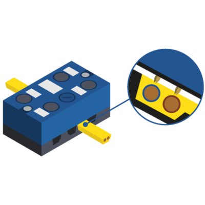 Bihl+Wiedemann BWU3775 ASi Digital I/O Module, IP67, M12, 2I/2O