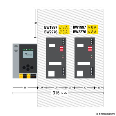 Bihl+Wiedemann BWU3735 ASi-3 EtherNet/IP™+ModbusTCP Gateway in stainless steel, 2 masters