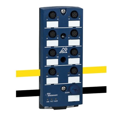 Bihl+Wiedemann BWU3163 ASi-5 Digital I/O Module, IP67, M12, 8I/8O
