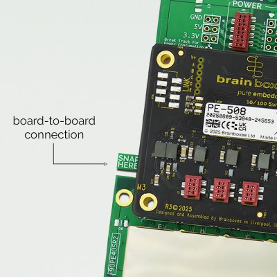 Brainboxes PE-508 Pure Embedded Industrial 8 Port 10/100 Ethernet Switch - Brainboxes PE-508 Pure Embedded Industrial 8 Port 10/100 Ethernet Switch