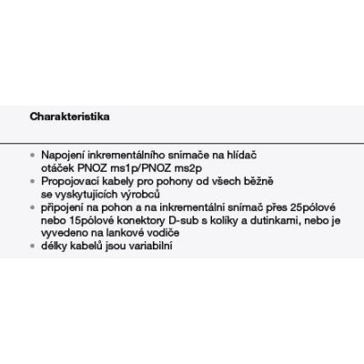 PILZ 773857 PNOZ msi5p Adapter Bos/Rex 15/15 2,5m - Charakteristika