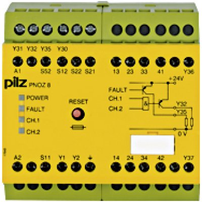 PILZ 774760 PNOZ 8 24VDC 3n/o 1n/c 2so