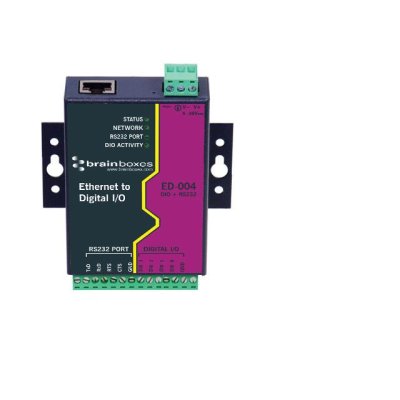 Brainboxes ED-004 Ethernet to 4 DIO + Ethernet to RS232