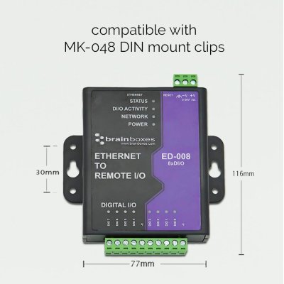 Brainboxes ED-008 Ethernet to 8 Digital IO Ports