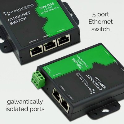 Brainboxes SW-005 10/100MBps Ethernet 5 Port Switch