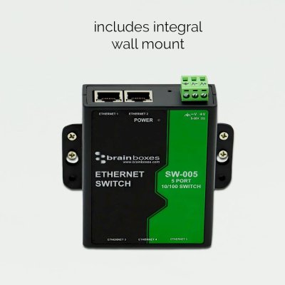 Brainboxes SW-005 10/100MBps Ethernet 5 Port Switch