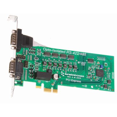 Brainboxes PX-310 PCIe 2xRS422/485 1MBaud Opto Isolated