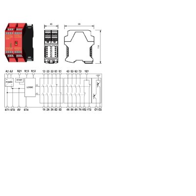 Idem Safety  180040 SCR-7 24V 7NC 4NO - std screw terminals