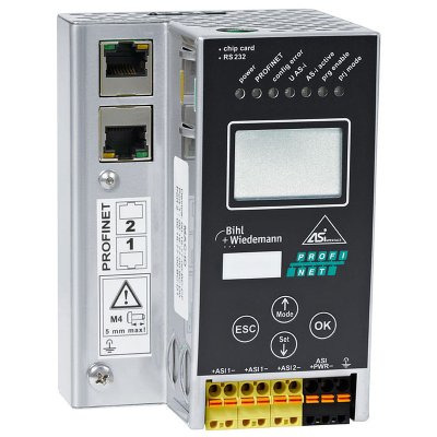 Bihl+Wiedemann BWU2238 AS-i 3.0 PROFINET-Gateway in Edelstahl