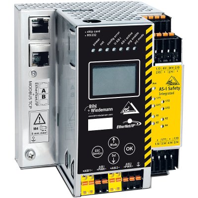 Bihl+Wiedemann BWU2317 AS-i 3.0 EtherNet/IP + Modbus TCP-Gateways mit