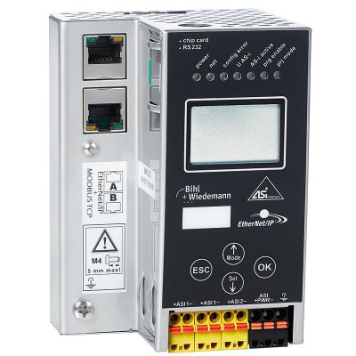 Bihl+Wiedemann BWU2381 AS-i 3.0 Ethernet/IP + Modbus TCP Gateway in Ed