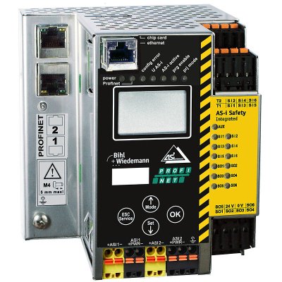 Bihl+Wiedemann BWU3080 AS-i 3.0 PROFINET-Gateway mit integriertem Sich