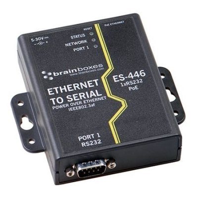 Brainboxes ES-446 Ethernet 1 Port RS232 Power Over Eth. (PoE)