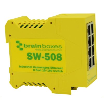 Brainboxes SW-508 Industrial Unmanaged Ethernet Switch 8 Ports