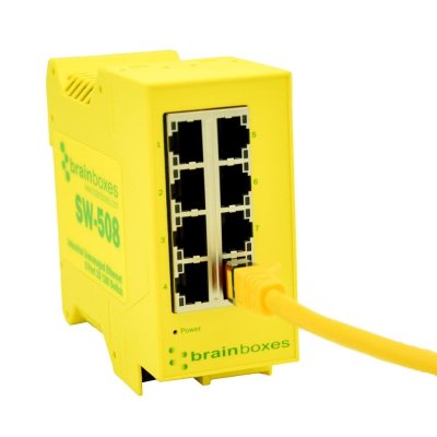Brainboxes SW-508 Industrial Unmanaged Ethernet Switch 8 Ports