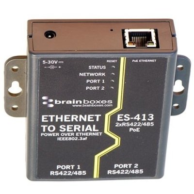 Brainboxes ES-413 Ethernet 2 Port RS422/485 Power Over Ethernet (PoE)
