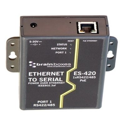 Brainboxes ES-420 Ethernet 1 Port RS422/485 Power Over Ethernet (PoE)