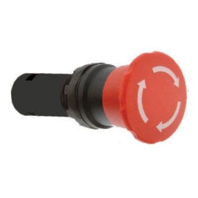 Idem Safety  522205 Compact Stop - 2NC Red 40mm M/Head